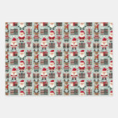 Wrapping Paper Flat Sheet Set 3 für Weihnachten Geschenkpapier Set (Vorderseite 2)