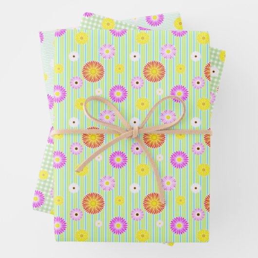 Wrapping Paper Flat Sheet Set 3 Geschenkpapier Set (Beispiel)