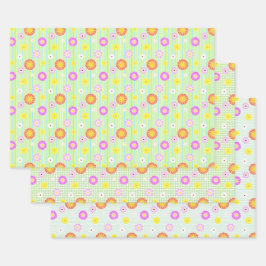 Wrapping Paper Flat Sheet Set 3 Geschenkpapier Set