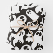 Wrapping Paper Flat Sheet Set 3 Halloween Thema Geschenkpapier Set (Beispiel)