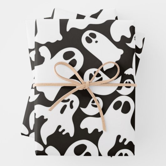 Wrapping Paper Flat Sheet Set 3 Halloween Thema Geschenkpapier Set (Beispiel)