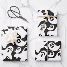 Wrapping Paper Flat Sheet Set 3 Halloween Thema