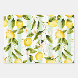 Wrapping Paper Flat Sheet Set 3 Summer Vibes Geschenkpapier Set