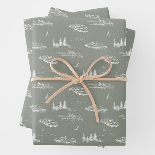 Wrapping Paper Flat Sheet Set of 3 Geschenkpapier Set (Beispiel)