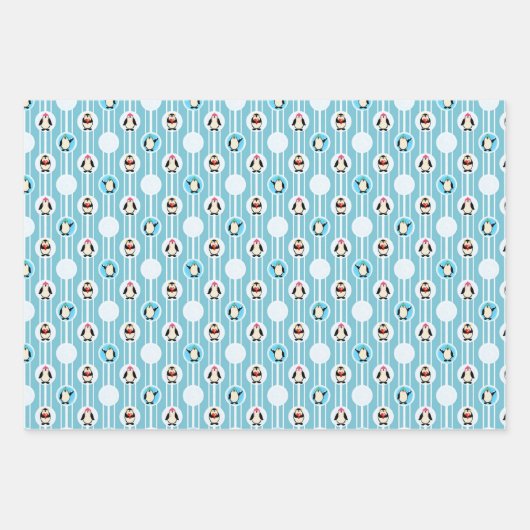 Wrapping Paper Flat Sheet Set of 3 Geschenkpapier Set (Vorderseite)
