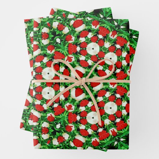 Wrapping Paper Flat Sheet Set of 3 Geschenkpapier Set (Beispiel)