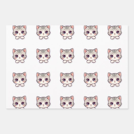 Wrapping Paper Flat Sheet Set of 3 Geschenkpapier Set (Vorderseite 3)