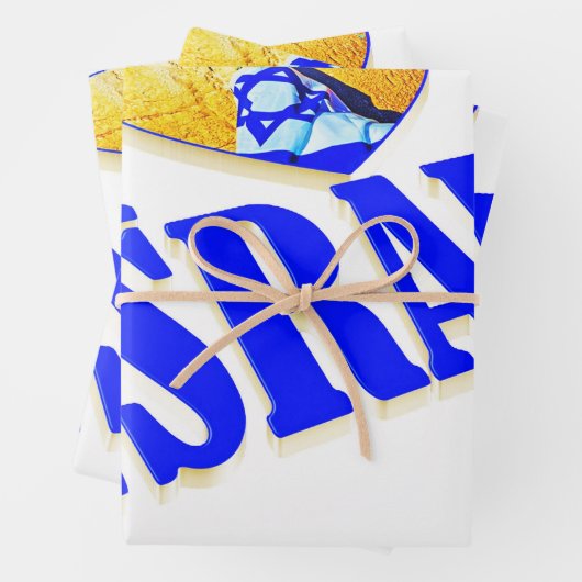 Wrapping Paper Flat Sheet Set of 3 Geschenkpapier Set (Beispiel)