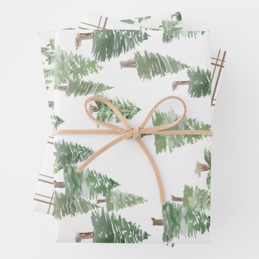 Wrapping Paper Flat Sheet Set of 3 Geschenkpapier Set (Beispiel)