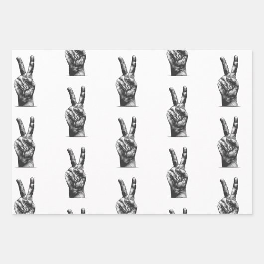 Wrapping Paper Flat Sheet Set of 3 Geschenkpapier Set (Vorderseite 3)