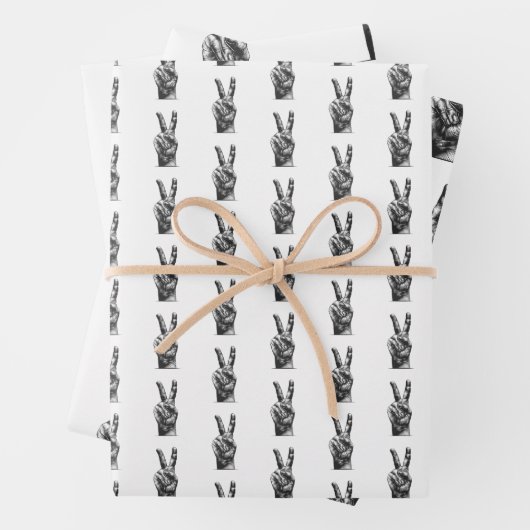 Wrapping Paper Flat Sheet Set of 3 Geschenkpapier Set (Beispiel)