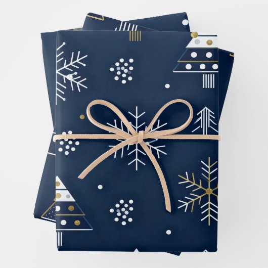 Wrapping Paper Flat Sheet Set of 3 Geschenkpapier Set (Beispiel)