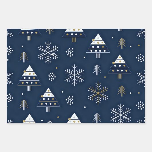 Wrapping Paper Flat Sheet Set of 3 Geschenkpapier Set (Vorderseite)