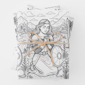 Wrapping Paper Flat Sheet Set of 3 Geschenkpapier Set (Beispiel)