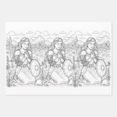 Wrapping Paper Flat Sheet Set of 3 Geschenkpapier Set (Vorderseite)