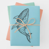 Wrapping Paper Flat Sheet Set of 3 Geschenkpapier Set (Beispiel)