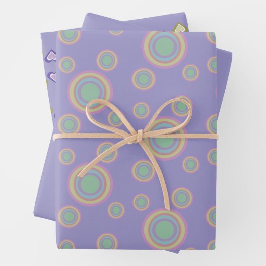 Wrapping Paper Flat Sheet Set of 3 Geschenkpapier Set (Beispiel)