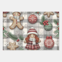 Wrapping Paper Flat Sheet Set of 3