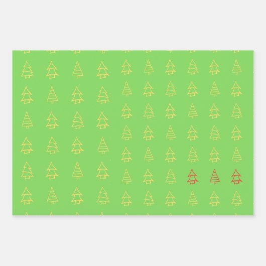 Wrapping Paper Flat Sheet Set of 3 Geschenkpapier Set (Vorderseite 2)