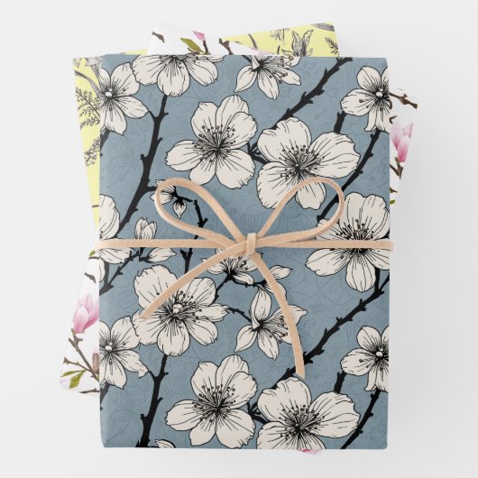 Wrapping Paper Flat Sheet Set of 3 Geschenkpapier Set (Beispiel)