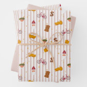 Wrapping Paper Flat Sheet Set of 3 Geschenkpapier Set (Beispiel)