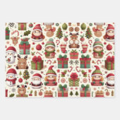 Wrapping Paper Flat Sheet Set von 3-Weihnachten Geschenkpapier Set (Vorderseite 2)