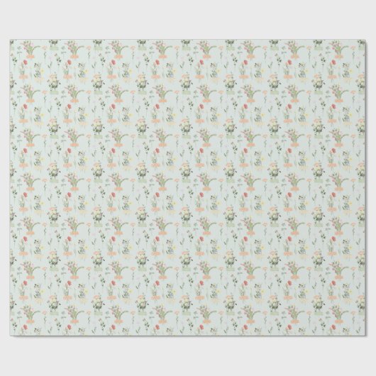 Wrapping Paper - Floral Pattern Geschenkpapier (Flach)