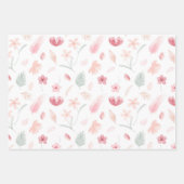 Wrapping Paper - Floral Wrapping Paper Geschenkpapier Set (Vorderseite)