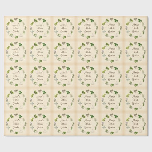 Wrapping Paper for Herb Garden Geschenkpapier (Flach)