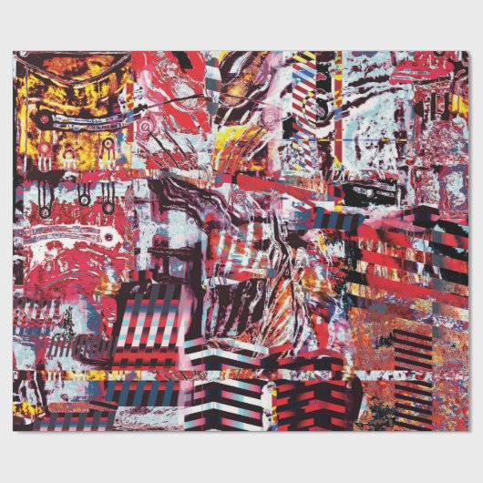 Wrapping Paper – Fragmented Pulse Geschenkpapier (Flach)