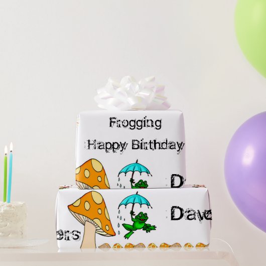 Wrapping Paper Frosch Mushroom Geschenkpapier (Partygeschenke)