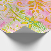 Wrapping Paper für abstrakte Blume und Blätter Geschenkpapier (Ecke)