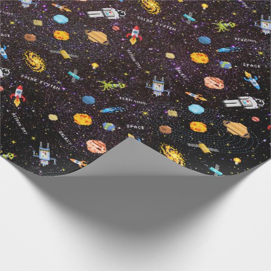 Wrapping Paper für Außenraumschiffe Geschenkpapier (Ecke)