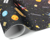Wrapping Paper für Außenraumschiffe Geschenkpapier (Rolleneckpunkt)