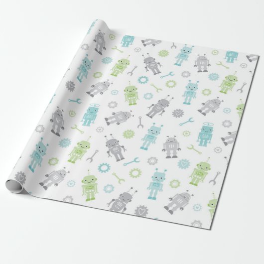 Wrapping Paper für Baby Roboter Geschenkpapier (Ungerollt)