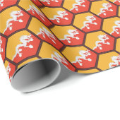 Wrapping Paper für Bhutan Flag Honeycomb Geschenkpapier (Rolleneckpunkt)