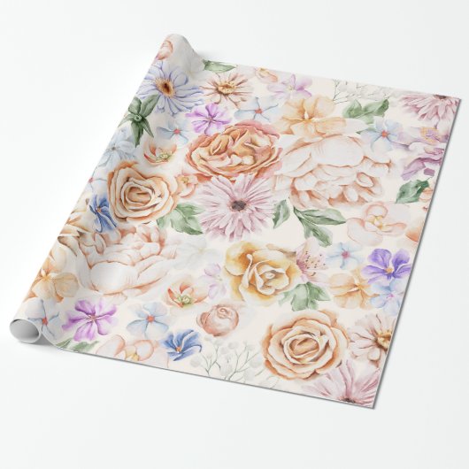 Wrapping Paper für botanische Blume im Frühjahr Geschenkpapier (Ungerollt)