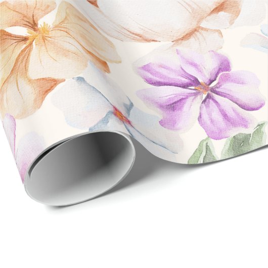 Wrapping Paper für botanische Blume im Frühjahr Geschenkpapier (Rolleneckpunkt)
