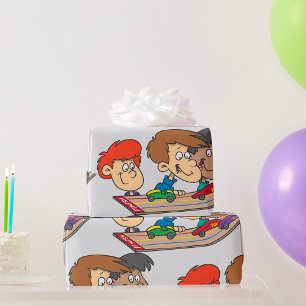 Wrapping Paper für Boys und Modellwagen Geschenkpapier
