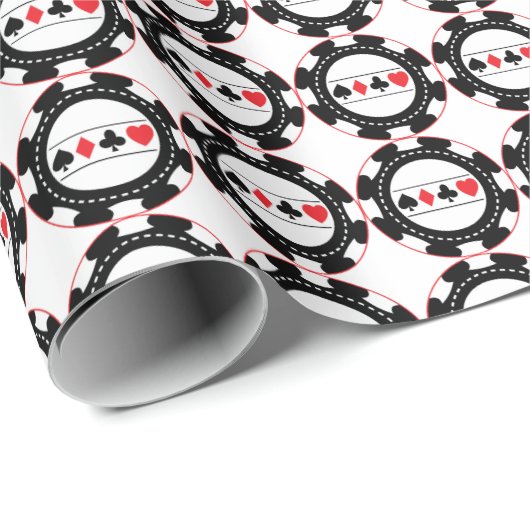 Wrapping Paper für Casino Chips Geschenkpapier (Rolleneckpunkt)