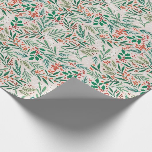 Wrapping Paper für den Winter Pine Branch Geschenkpapier (Ecke)
