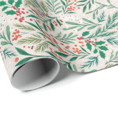 Wrapping Paper für den Winter Pine Branch Geschenkpapier (Rolleneckpunkt)