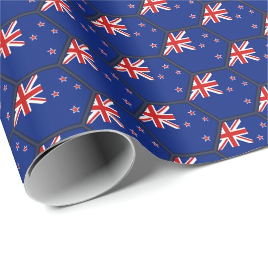 Wrapping Paper für die Flagge Neuseelands Geschenkpapier (Rolleneckpunkt)