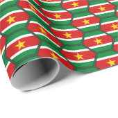 Wrapping Paper für die Suriname Flag Honeycomb Geschenkpapier (Rolleneckpunkt)