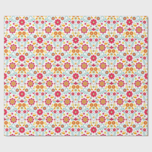 Wrapping Paper für Folkart-Blume Geschenkpapier (Flach)