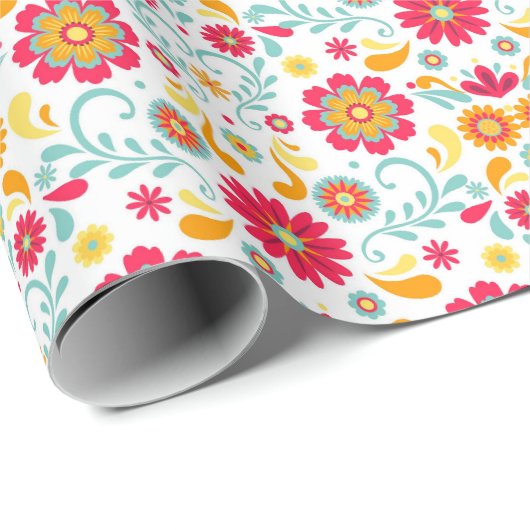 Wrapping Paper für Folkart-Blume Geschenkpapier (Rolleneckpunkt)