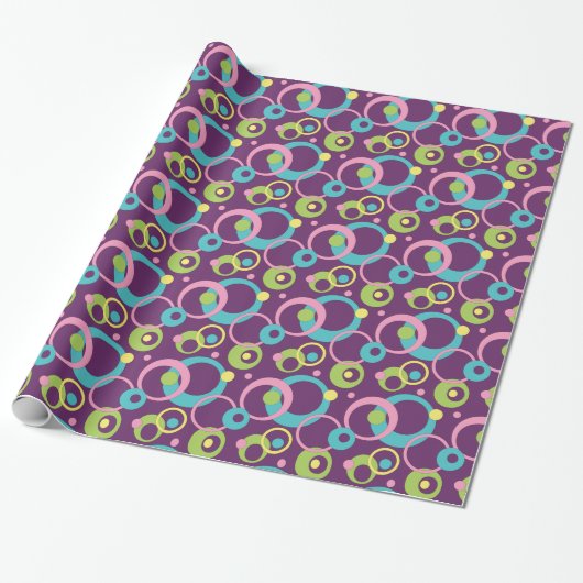 Wrapping Paper für Funky Lila Circles Geschenkpapier (Ungerollt)