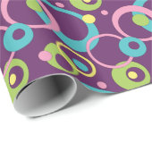 Wrapping Paper für Funky Lila Circles Geschenkpapier (Rolleneckpunkt)