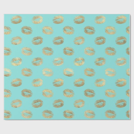 Wrapping Paper für Gold und Aqua Lips Geschenkpapier (Flach)