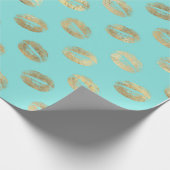 Wrapping Paper für Gold und Aqua Lips Geschenkpapier (Ecke)